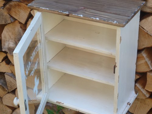 Apothekerschrank Wandschrank für Medizin in Shabby Chic Stil – 32x36x18 cm - 2