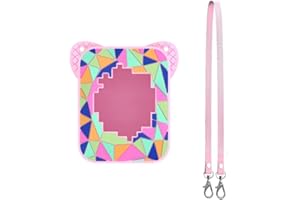 HESUPY Bitzee Magicals, custodia protettiva in silicone per animali domestici digitali Bitzee Magicals, con cordino, antiscivolo, antigraffio, accessori per macchine elettroniche (rosa)