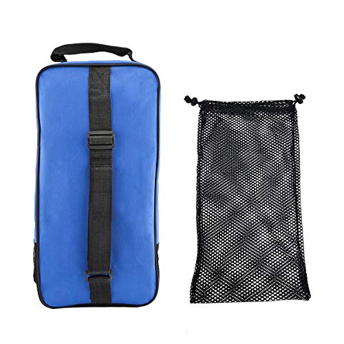 QICENT Bolsa de Buceo Malla de Secado Rápido, 2 Tipos de Bolsa de Equipo de Buceo para Equipo de Snorkel Máscara Conjunto de Snorkel Aletas Bolsa de Malla(Azul 2)