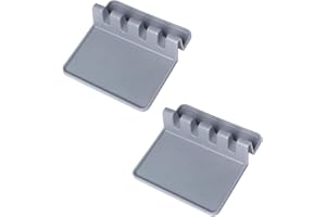 Z metnal Kitchen Utensil Rest, Heat Resistant Ladle Fork Mat Giant Spoon Rest Ladle Spoon Holder, Gray, 2 Pcs