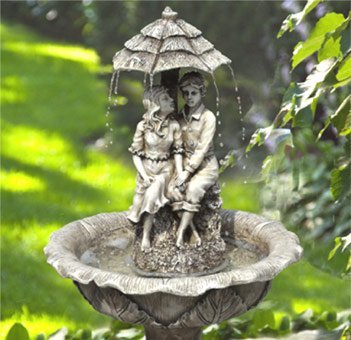 SOLAR GARTEN BRUNNEN SOLAR TEICHPUMPE SPRINGBRUNNEN GARTENBRUNNEN SOLAR WASSERSPIEL DIE LIEBENDEN ZIERBRUNNEN VOGELBAD SET SOLAR PUMPE mit LiIon-Akku & LED-Licht TEICHPUMPE f. TERRASSE TEICH GARTEN GARTENTEICH - 5