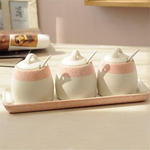 Ahui Spice Jar Creativity High-temperature ceramics Korean style Country style storage tea coffee sugar Condiments Cans Seasoning Bottle Canned Food Cooking and Dining -220ml/1.4KG