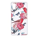 BONROY Xiaomi Mi 8 SE Case Clear, Shockproof Bumper Transparent Case, Silicone Crystal TPU Air Cushion Cover for Xiaomi Mi 8 SE - (GF-bird and flower)