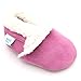 Soft suede baby girls slippers by Dotty Fish with Suede Soles. Pink 6-12 months