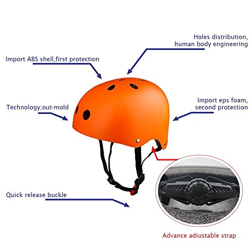 Kinder Schutzhelm Fahrradhelm Kinderhelm Skatehelm für Mädchen Jungen Teenager Erwachsene mit Drehradverstellsystem – XS S M L Verschiedene Größen - 3