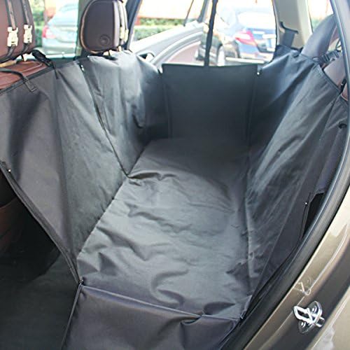 LPY-Dog Seat Cover Pet car with a two-seater car back cushion Oxford cloth cover , luxury black