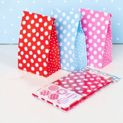 German Trendseller® – 12er Set Geschenke Papier – Tütchen mit Punkten┃ zum Befüllen ┃ Polka ┃ Geschenke Tüten mit Pünktchen ┃ Kindergeburtstag ┃ Mitgebsel ┃ Gastgeschenk ┃ 12 Stück - 3