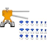 Aiuphing Car Dent Puller Suction Cup with Gold Dent Lifter and 18 Pieces of Adhesive Tabs, for Truck Car Motorcycle Body Refr
