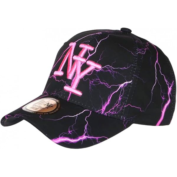 Casquette NY Rose Et Noire Style éclairs – Streetwear, Taille Unique, Neuve Avec étiquettes, Hip Hop Honour