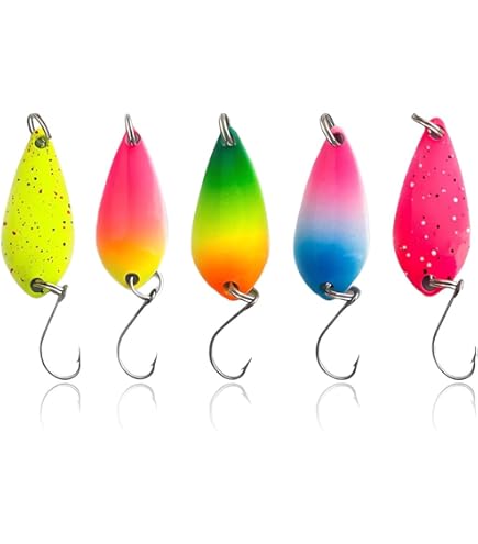 Spoon Trout Area 12 Esche Artificiali 12 Girelle Per Pesca - Cucchiaini Per Trota, Persico, Luccio - Kit Spinning Kit Pesca Spinning - Foto 11