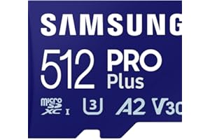 Samsung Memorie MB-MD512SA PRO Plus Scheda MicroSD da 512GB, UHS-I U3, Fino a 180 MB/s