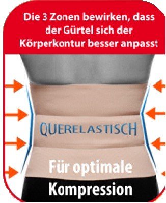 TURBO Med 3-Zonen-Stützgurt nach Bauch-OP Geburt Kaiserschnitt Liposuktion Gr. 2 TM370-2 - 5