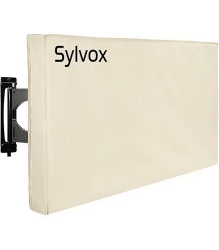Funda Antipolvo Para TV Hiseng, Elástica E Impresa, Para Pantallas De 32 A 85 Pulgadas (40-45", Beige)