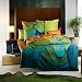Produktbild Kaeppel Mako Satin Bettwäsche Exotique Smaragd 135 x 200 cm + 80 x 80 cm