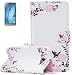 Produktbild ISENPENK Samsung Galaxy J3(2016)/J320/J3(2016)Duos Flip Case,Original Flip Bookstyle Cover Wasserdicht Shockproof Anti Slip Protection Leather Case,Feder Print Muster Pattern Wallet Case mit Intern Karte Schlitz,Anti-Sturz Stoßfest Stoßdämpfend Triangle Hemming Wallet Tasche,Magnetic Closure Schutzhülle mit Standfunktion und Handy Gürtel für Samsung Galaxy J3(2016)/J320/J3(2016)Duos 5.0Zoll-[blumen]+Panzerglas Folie/Schutzfoile/Displayschutzfolie