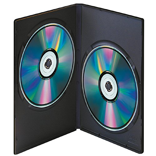 Vivanco DVD Hülle, Case, Doppelhülle für 2 DVDs, CDs, Blue-rays, 5er Pack schwarz - 2