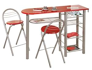 Links 50901200 Küchenbar rot Küchentisch Küchentresen Tresen Tisch