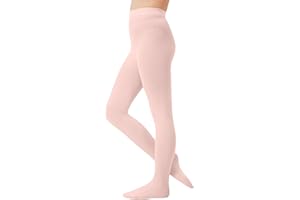 CozyWow Medias de ballet para niña, 60 den, semiopacas, de microfibra, con pie