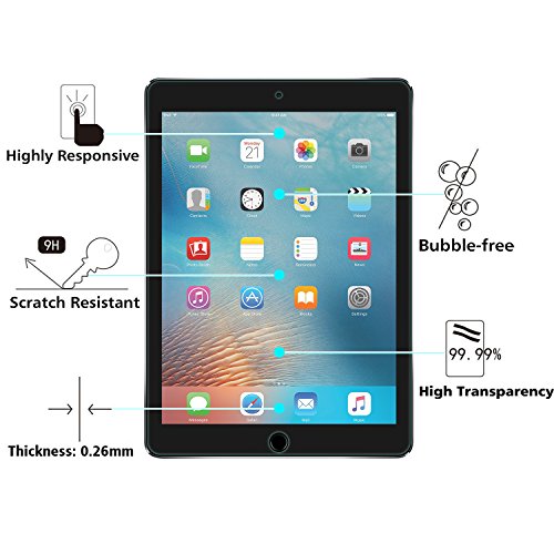 Ipad Pro 10.5 Tablet-PC Displayschutzfolie, IVSO Hohe Qualität Glas Explosionsgeschützte Display Schutz Folie -mit ultra-Stärke, ultra-klare Transparenz für Ipad Pro 10.5 Tablet-PC - 2
