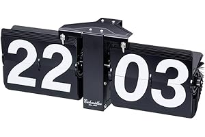 ‎EICHMÜLLER Eichmüller Deko Flip Uhr - Tischuhr - schwarz schwarz