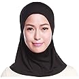WOWOWO Womens Hijab Muslim Cotton Mini Hijab Head Scarf Solid Color Full Cover Inner Cap Wrap Shawl Turban