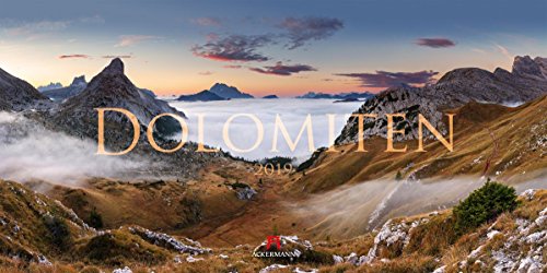 Dolomiten 2019, Wandkalender / Panoramakalender im Querformat (66x33 cm) - Landschaftskalender / Naturkalender mit Monatskalendarium