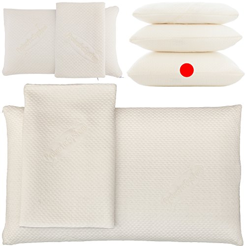 2-tlg MIX-SPAR-Set: 1x (80x40x15cm) Probiotic Ag+ und 1x (40x24x12cm) TRAVEL Nackenstützkissen aus Gelschaum, Orthopädisch & Allergikerfreundlich - 4