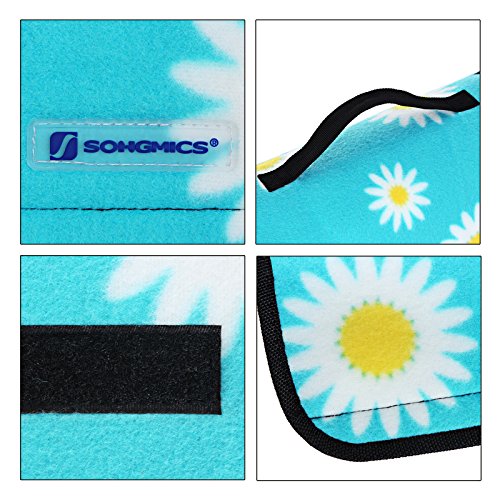 Songmics 200 x 200 cm XXL Picknickdecke Fleece wärmeisoliert wasserdicht mit Tragegriff GCM74J - 5