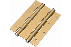 AZERODESIGN Bisagra muelle vaivén doble acción con resorte con fuerza regulable medidas 180mm de alto peso máximo por bisagra 20kg permite empujar la puerta en ambas direcciones (ORO)