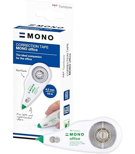 Tombow CT Della CA4 - Correttore A Nastro 3 Pezzi | Rotolamento Centrale | 4.2mm X 10m | Ideale Per Mancini E Destri - Foto 9