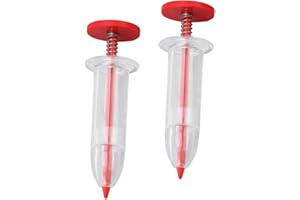 STOUCLA Pflanzholz,Gartensamenstreuer,Samenspender, Hand Saatgut Sämaschine - Pflanzensamen einfach,Mini-Seedmaster-Aussaat-Sämaschine für Gartenbau-Aussaat,2 Stück