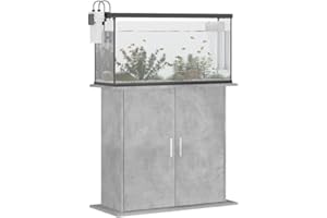 Gecheer Support pour Aquarium 81x36x73 cm Bois D'ingénierie, Meuble de Base avec 2 Portes et Compartiments pour Aquarium, Table D'aquarium pour Réservoir de Poisson