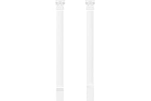 HEXIM PERFECT Pilastra HEXIM aprox. 130x15mm - relieve mural/decoración de estuco de espuma dura de PU, elección de fuste, capitel y base - Perfect D3011 (Base D3011)