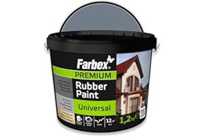 FARBEX Universale Rapide 1,2kg - Peinture caoutchouc étanche - Gris