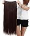 S-noilite® Stylish 26 Inches (66cm) Long Straight 3/4 Full Head One Piece 5 Clips Clip In Hair Extensions Extension Sexy Lady New Fashion (Medium Brown)