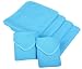 Sinland Microfibre Waffle Weave Dish Cloths Dishcloths Washcloths Facial Cloths 33x33cm Pack of 6 Turquoise