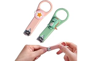 WXNPA Mini Tagliaunghie per Bambini, 2Pcs Tagliaunghie, Tagliaunghie In Acciaio Inossidabile, Design di Sicurezza, Adatto a Ragazzi e Ragazze, Signore (Verde, Rosa)