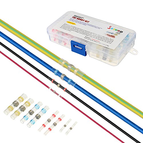 Soloop 100tlg Lötverbinder Sortiment Schrumpfverbinder Stoßverbinder Quetschverbinder Kabelverbinder Set - 4
