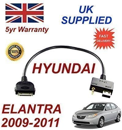 Hyundai Elantra 2009-2011 ipod iphone 3gs 4 4s connectivity audio 3.5mm & USB Cable