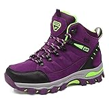 wanderschuhe damen leder Obermaterial:Synthetik WOWEI Wanderstiefel Wanderschuhe wasserdichte Outdoor Sportlich Gleitsicher Bequem Leicht Bergstiefel Trekking Schuhe Damen Herren Wanderhalbschuhe