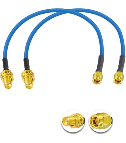 MEIRIYFA SMA naar 3,5 mm TRS verlengkabel, SMA naar 1/8 inch TRS-stekker adapter RF coaxiale coax radio antenne verlengkabel (1 m