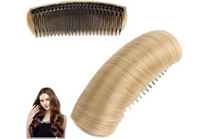 PCHNFEI Gold Invisible Fluffy Hair Pad, Hair Bun Invisible False Hair Clip, Princess Styling Increased Hair Pad, Lightweight Comfortable Thickening Hairpin Hair Pad For Women Daily Hair Accessories