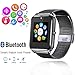 Produktbild AHSSZ Bluetooth Smart Watch Unterstützung SIM / Micro SD Card Wrist Phone Kompatibel mit Android und Teil der Funktionen für iOS (HD Touch Screen / Handsfree / Telefonieren / Kamera / Sedentary)GT09schwarz