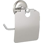 Alper Banyo İris Kapaklı Tuvalet Kağıtlığı Krom Kaplama Metal Tuvalet Kağıdı Askılığı, Duvara Monte WC Kağıt Havluluk, Modern