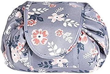 Cosmetic bag, Women's Large Capacity Makeup Cosmetic Bag Drawstring Multifunction Portable Makeup Case PouchTravel Bag (blue)
