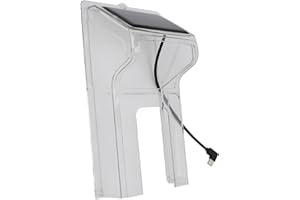 ‎KIMISS Solar -Panel -Türklingel -Regenabdeckung für Ring mit ABS -Material, Sonnensicherheit, Installation mit Gummistopfen und Langen Schrauben, Passt 3,15 Zoll Breite Standard