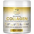 MARHAM HERBAL 100% Pure Fish Collagen with Hyaluronic Acid & Natural Berries Extract Vitamin C for Glowing Skin, Healthy Hair, Joint Support and Cartilage Support | 200GM (200 Grams, Unflavored)
