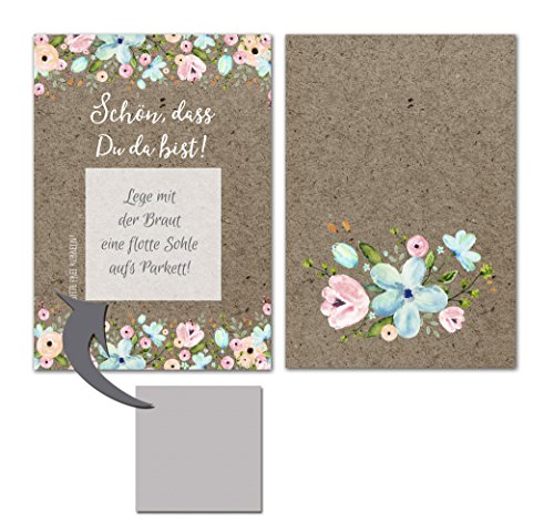 50 Rubbelkarten „Schön, dass Du da bist!“, Hochzeit Spiel, Gastgeschenk Hochzeit - 6