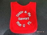 PERSONALISED MANCHESTER UNITED BIB - BEAUTIFULLY EMBROIDERED - QUICK DISPATCH (NAME CAN BE CHANGED)