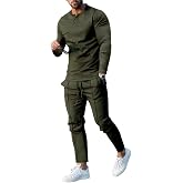 Tracksuit for Men Leisure Suit Casual Jogging Suit 2-Piece Plain Set Sports Suit Long Sleeve Shirt Pullover + Trousers Leisure Trousers Oversized for Men